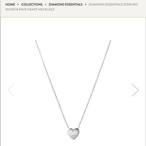 Links Sterling Silver & Pave Heart Necklace